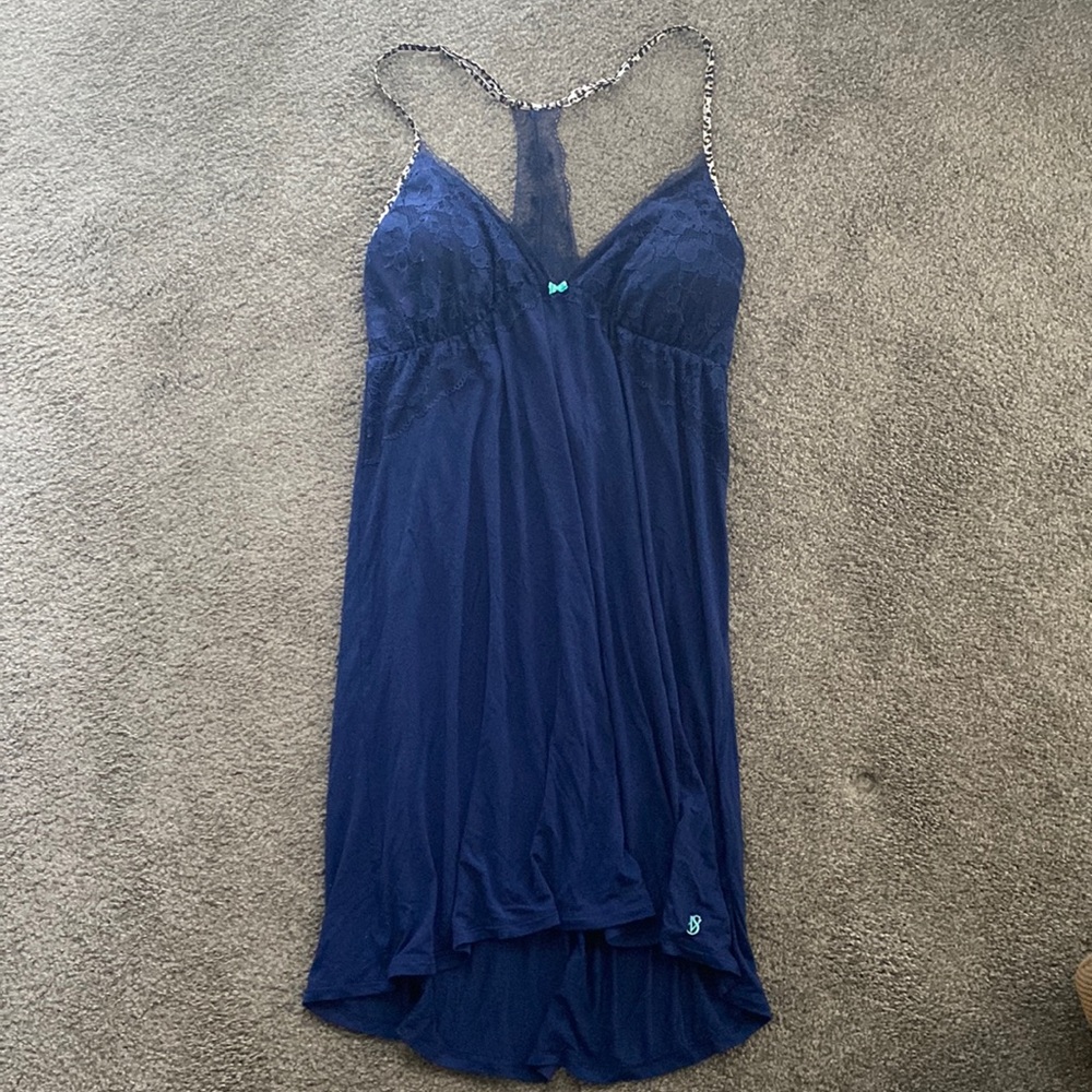 Victoria’s Secret Babydoll Blue Cheetah Outline Women Size Large